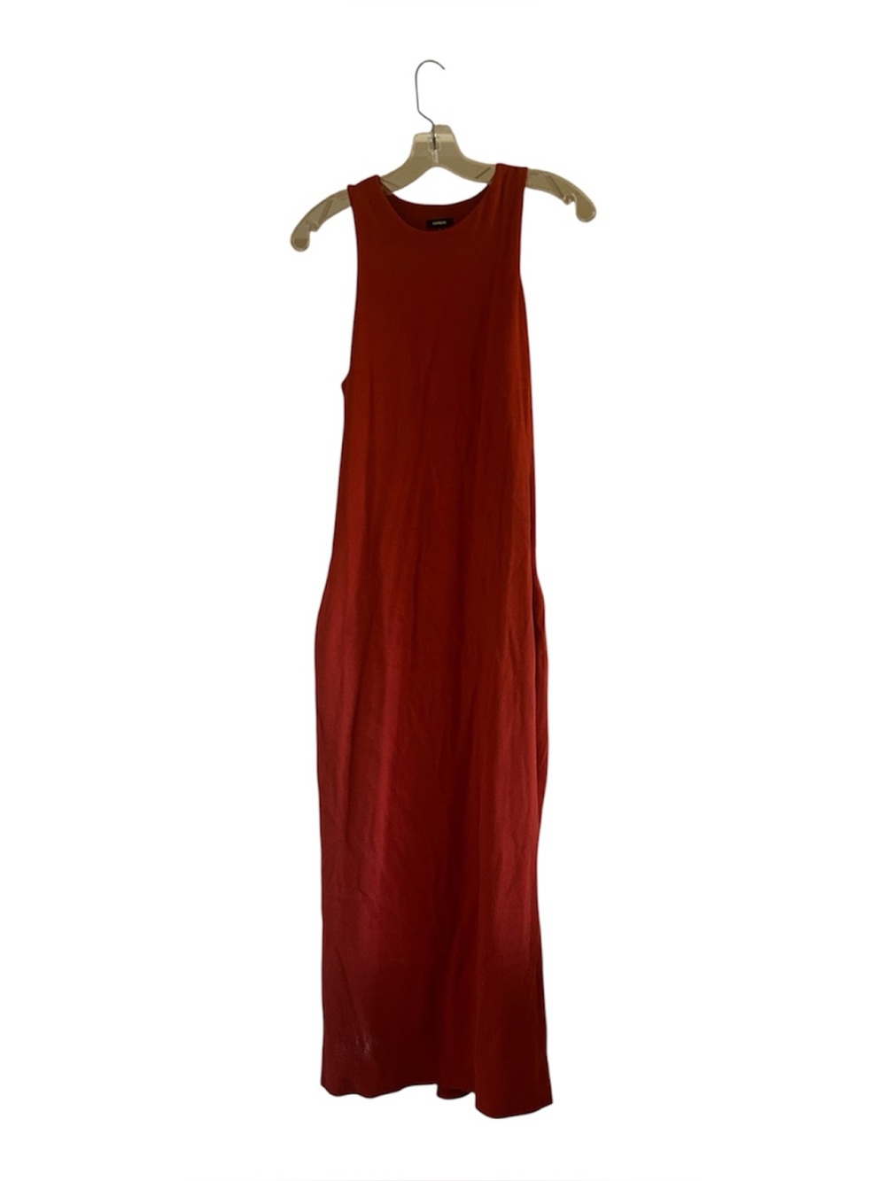 Express Ribbed Lined Sleeveless Rust Size Medium Maxi Dress